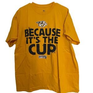 NHL Stanley Cup Playoffs 2018 Yellow T-Shirt Size  XL